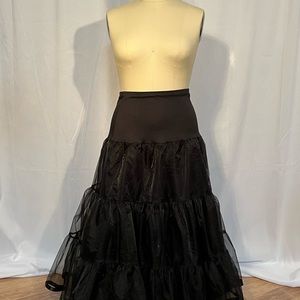 Black bridal prom crinoline petticoat 2XL floor length